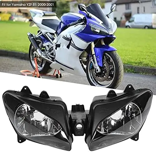 Мотоциклетная фара в сборе, крышка фары, подходит для Yamaha YZF R1 2000 2001 YZF1000R 00 01, передняя фара в сборе, черный
Мотоциклетная фара в сборе, крышка фары, подходит для Yamaha YZF R1 2000 2001 YZF1000R 00 01, передняя фара в сборе, черный
