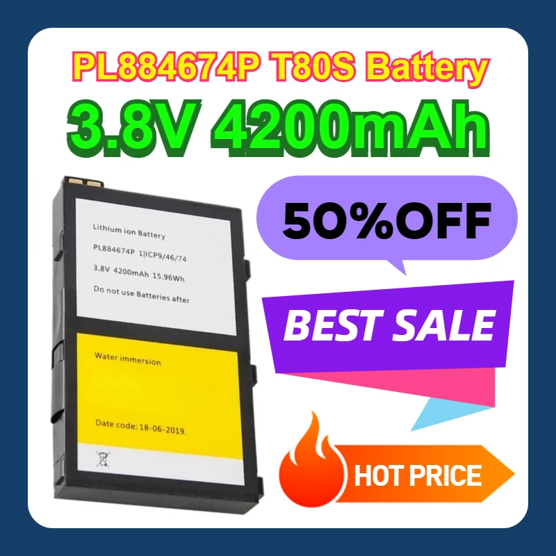 PL884674P 3.8V 4200mAh T80S Battery
PL884674P 3.8V 4200mAh T80S Battery