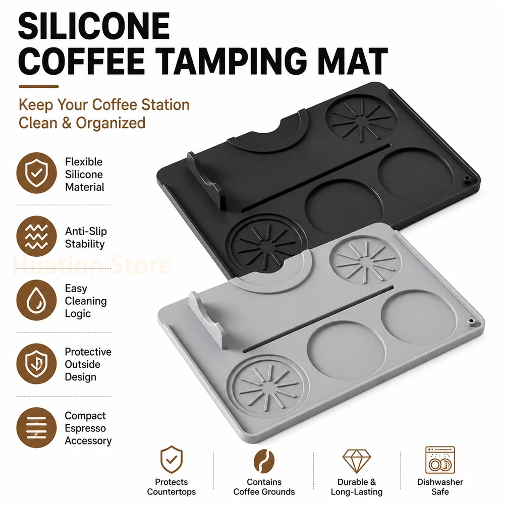 Non-Slip Espresso Tamping Mat Espresso Maker Tools Food Grade Silicone Thickened Coffee Tamper Mat Easy to Clean
Non-Slip Espresso Tamping Mat Espresso Maker Tools Food Grade Silicone Thickened Coffee Tamper Mat Easy to Clean