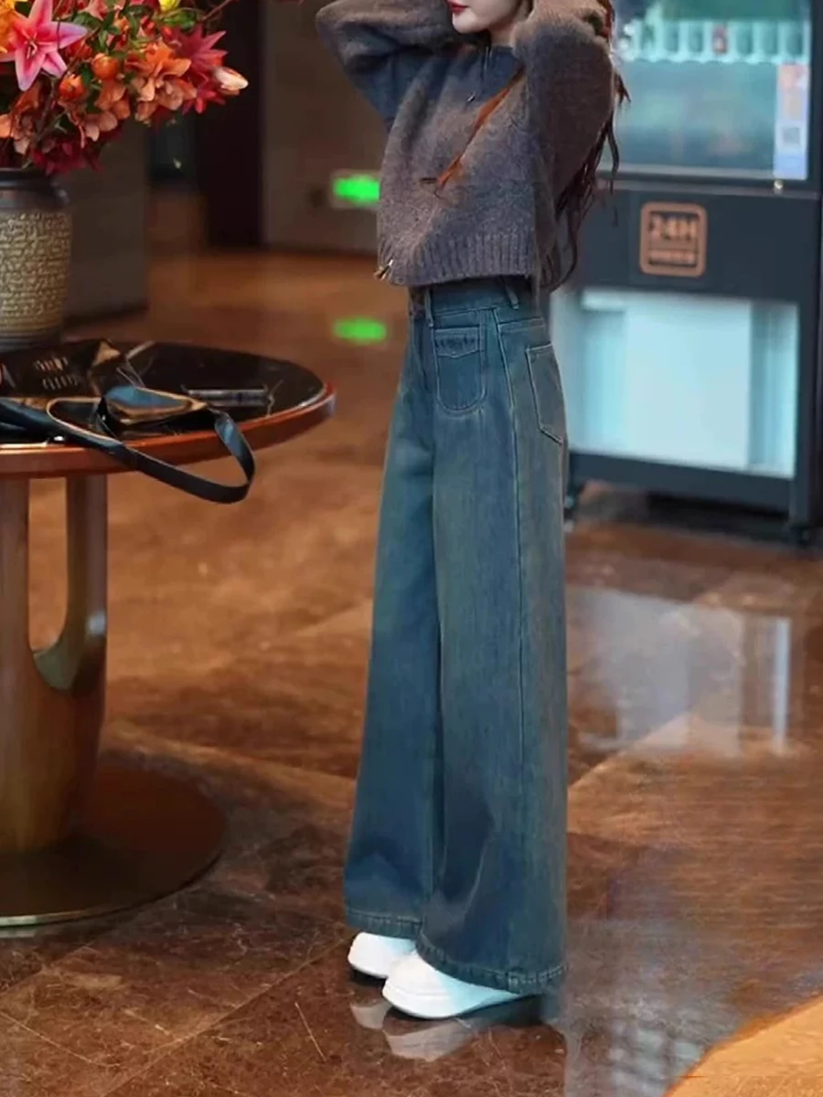 Джинсы женские прямые с высокой талией, свободного кроя, весна-осень, большие размеры, для фигуры «груша», с эффектом похудения, широкие штанины, длиной в пол...
Джинсы женские прямые с высокой талией, свободного кроя, весна-осень, большие размеры, для фигуры «груша», с эффектом похудения, широкие штанины, длиной в пол...