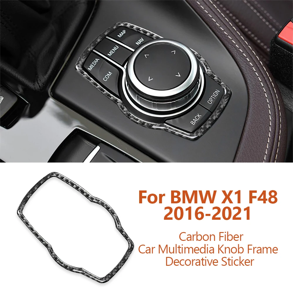 For BMW X1 F48 2016-2021 Car-styling Carbon Fiber Car Multimedia Knob Frame Decorative Stickers Interior Auto Accessoriess
For BMW X1 F48 2016-2021 Car-styling Carbon Fiber Car Multimedia Knob Frame Decorative Stickers Interior Auto Accessoriess
