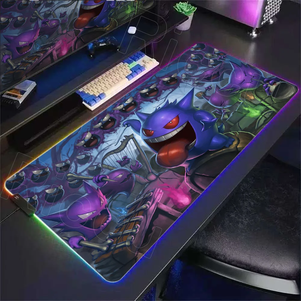 Cute Anime Gengars RGB Pc Gamer Keyboard Mouse Pad Mousepad LED Glowing Mouse Mats Rubber Gaming Computer Mausepad 900x400mm Rug
Cute Anime Gengars RGB Pc Gamer Keyboard Mouse Pad Mousepad LED Glowing Mouse Mats Rubber Gaming Computer Mausepad 900x400mm Rug