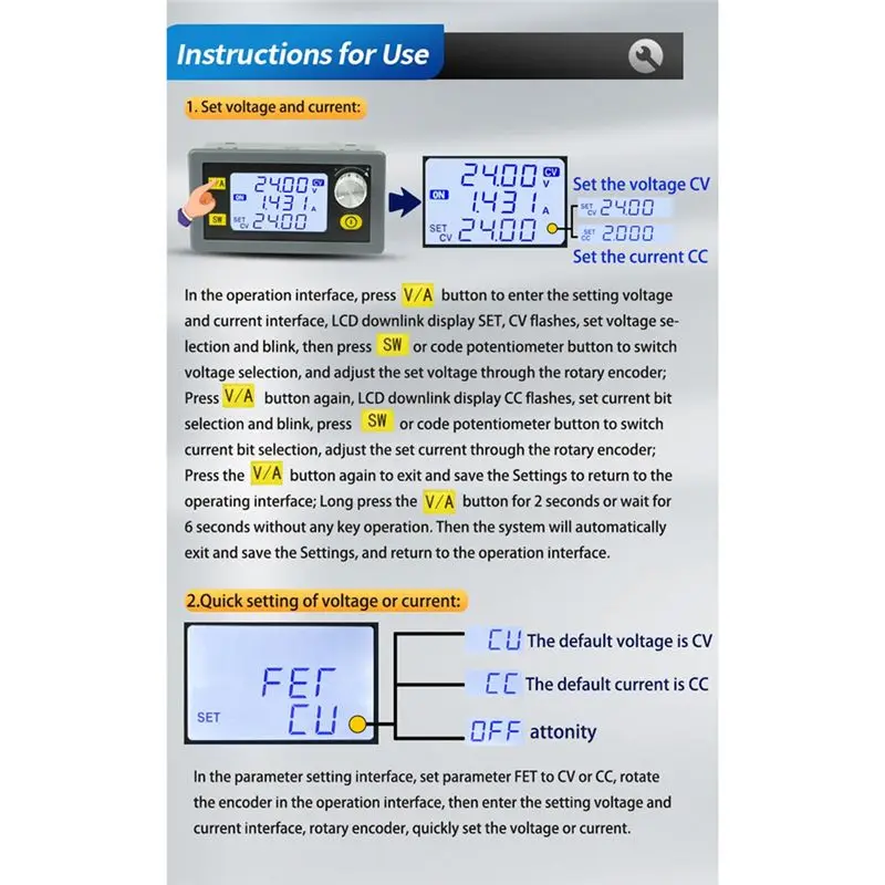XY6020L Регулируемый стабилизированный модуль напряжения постоянного тока с ЧПУ, основной в электронных продуктах
XY6020L Регулируемый стабилизированный модуль напряжения постоянного тока с ЧПУ, основной в электронных продуктах