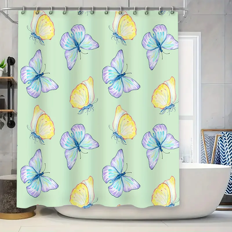 Beautiful Butterfly Shower Curtain Waterproof Fabric Perfect for Bathroom Decorations
Beautiful Butterfly Shower Curtain Waterproof Fabric Perfect for Bathroom Decorations