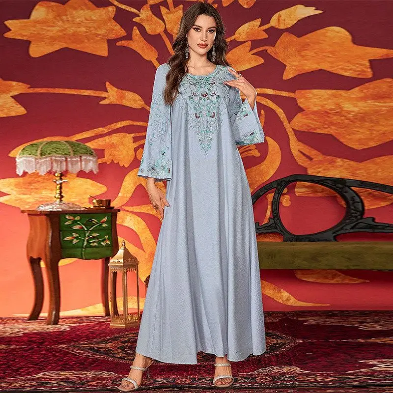 Faionable Muslim Women's Long Dr Embroidered Heavy Work Evening Gown Cross-Border KY877 for Banquet And Stage Performance
Faionable Muslim Women's Long Dr Embroidered Heavy Work Evening Gown Cross-Border KY877 for Banquet And Stage Performance