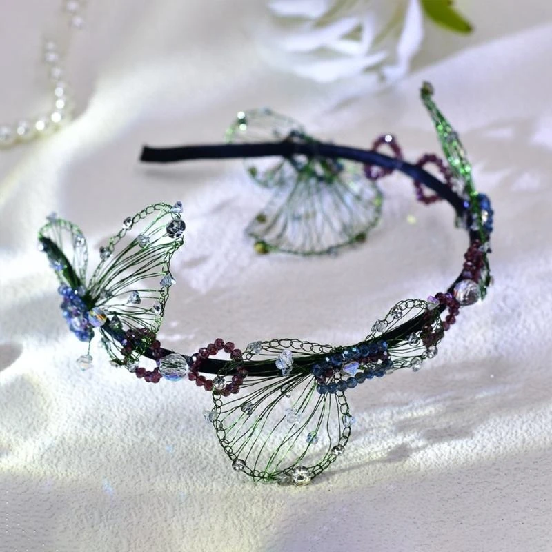 Vintage Crystal Butterfly Bridal Headpieces Party Props Handwoven Wire Y1AC
Vintage Crystal Butterfly Bridal Headpieces Party Props Handwoven Wire Y1AC