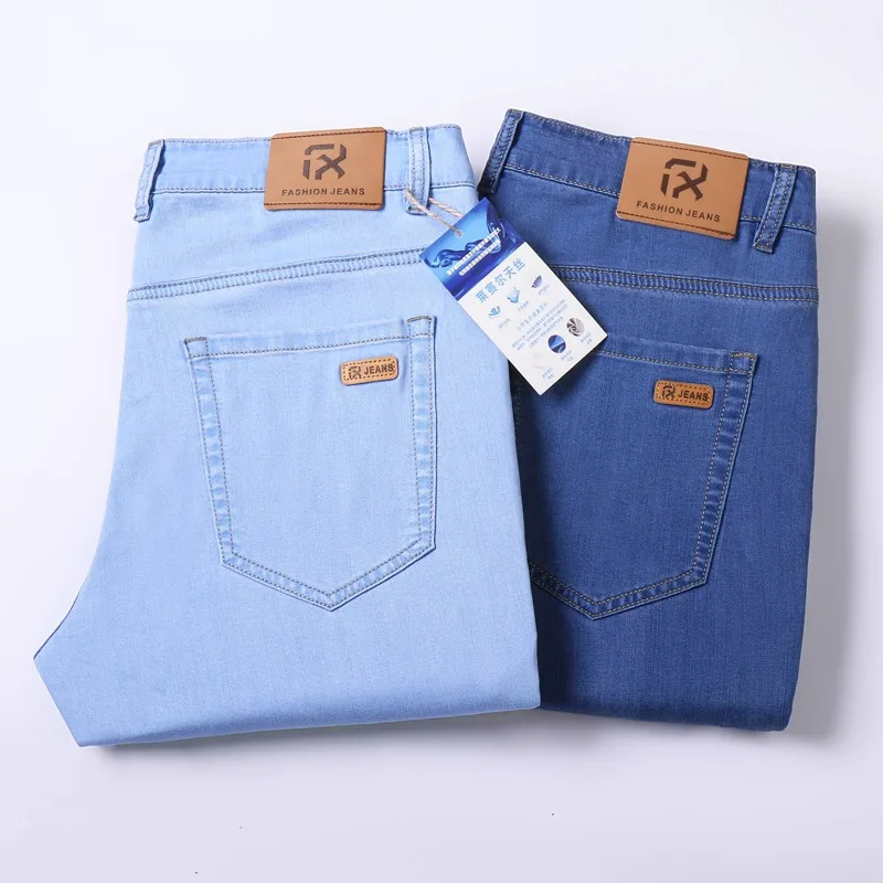 Men's Jeans Summer Cooling Stretch Lyocell Straight Leg Lightweight Breathable Comfort Fashionable New Trendy Hot Sale Man Pants
Men's Jeans Summer Cooling Stretch Lyocell Straight Leg Lightweight Breathable Comfort Fashionable New Trendy Hot Sale Man Pants