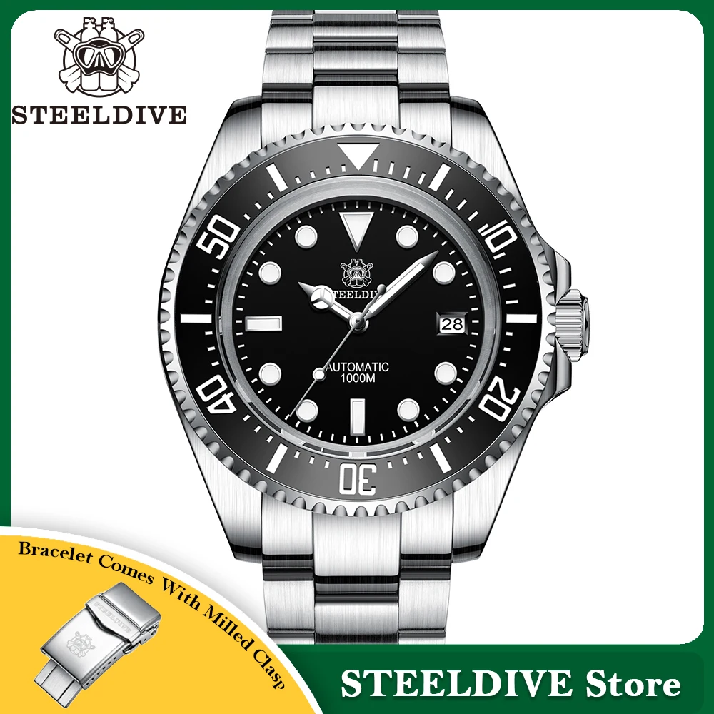 SD1964 STEELDIVE 1000M Waterproof 45.4MM Big Water Ghost Watch For Men Super BGW9 Blue Luminous Dive Watch with Valve
SD1964 STEELDIVE 1000M Waterproof 45.4MM Big Water Ghost Watch For Men Super BGW9 Blue Luminous Dive Watch with Valve