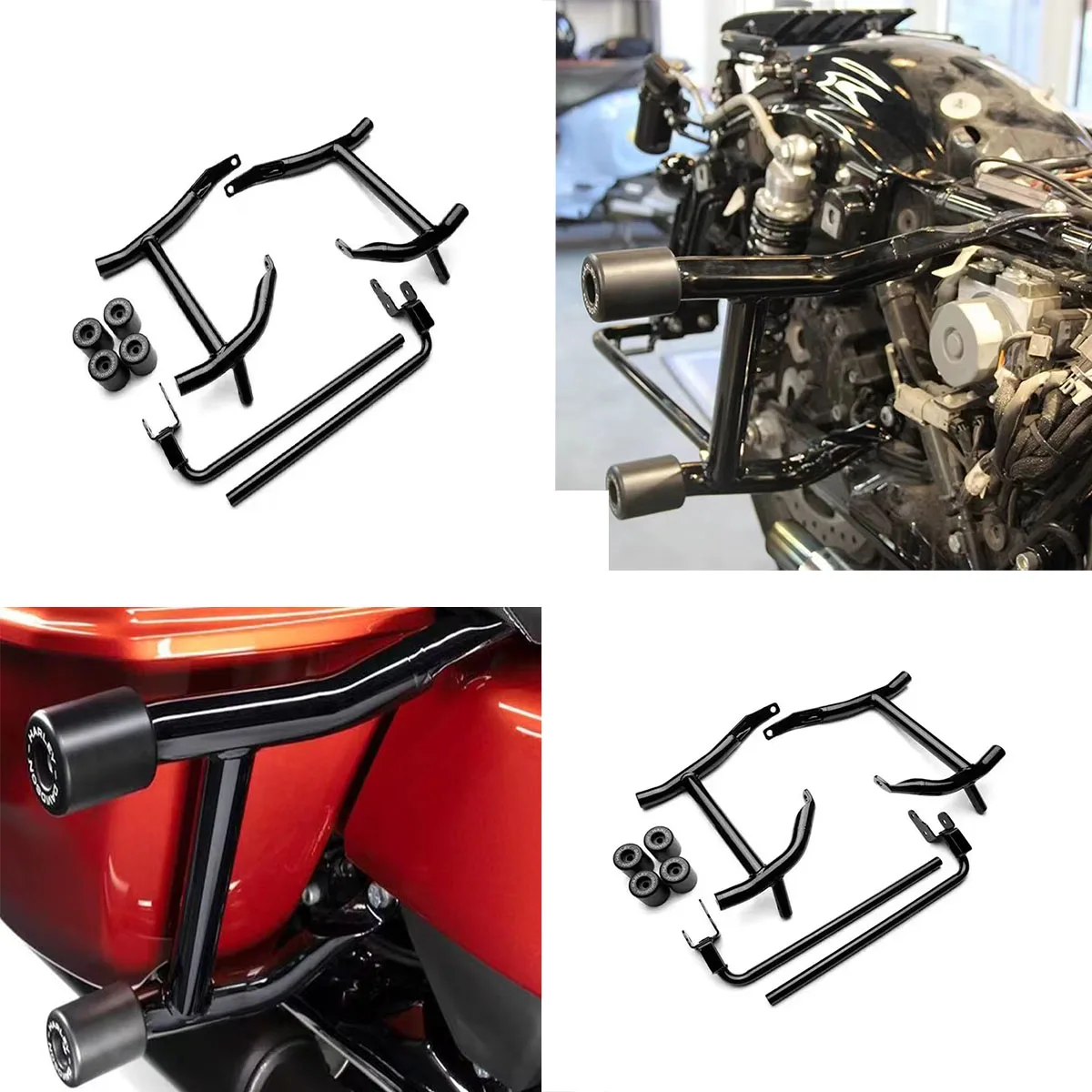 Motorcycle Rear Saddlebag Guard Rails Bag Guards Steel For Harley Touring Road Glide Street Glide CVO
Motorcycle Rear Saddlebag Guard Rails Bag Guards Steel For Harley Touring Road Glide Street Glide CVO
