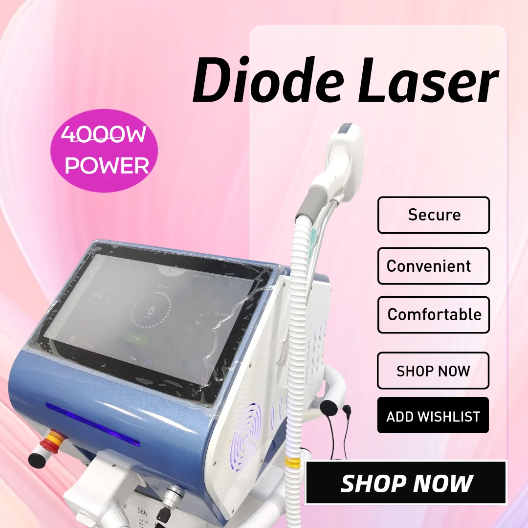 Portable Professional Diode Ice Titanium Laser Hair Removal Machine 940/808/755/1064 4-Wave Equipment for Body Hair Removal
Portable Professional Diode Ice Titanium Laser Hair Removal Machine 940/808/755/1064 4-Wave Equipment for Body Hair Removal