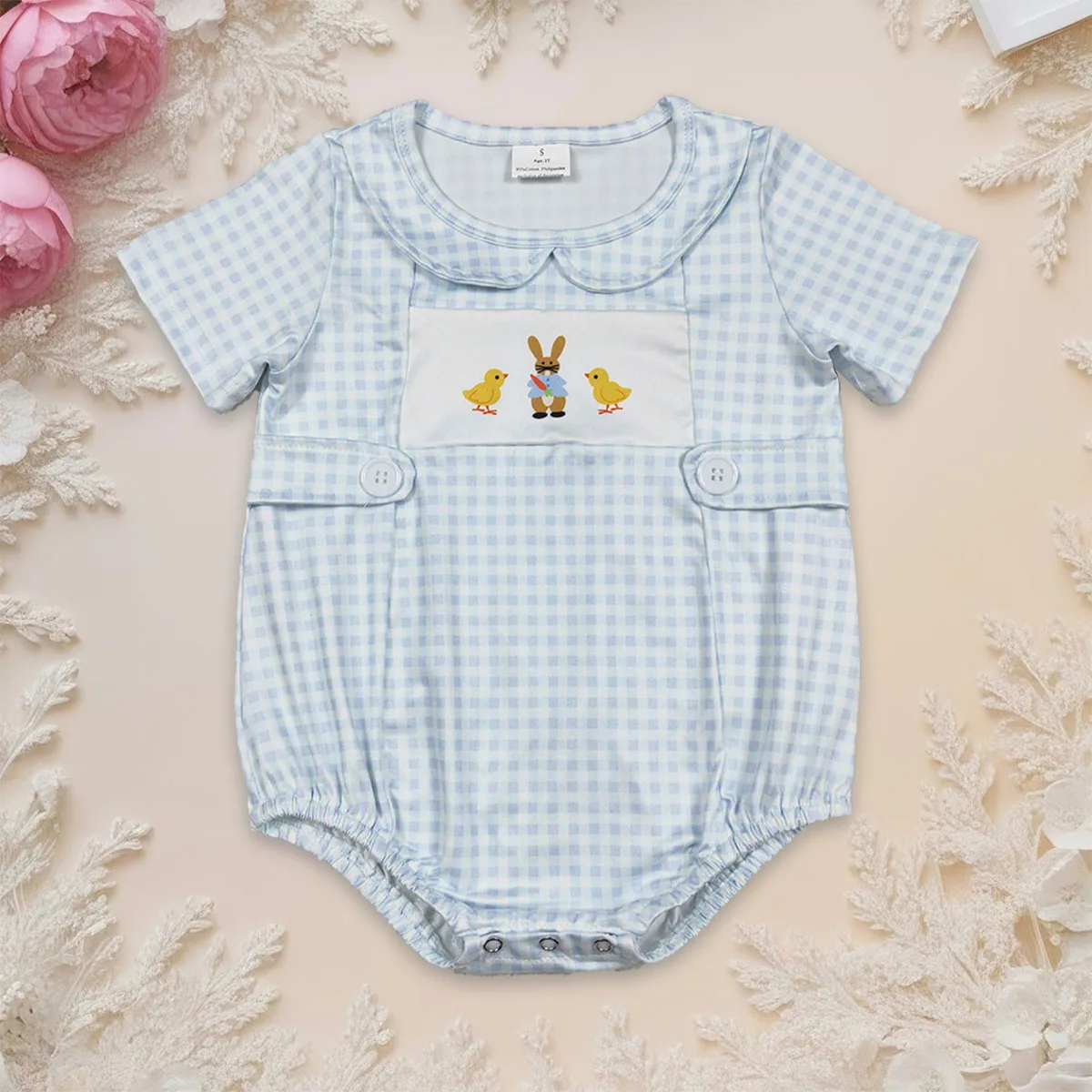 Newborn Baby Girl Blue Plaid Collar Romper Rabbits Chicks Easter Kids Bubbles Jumpsuit Toddler Children Clothing Wholesale
Newborn Baby Girl Blue Plaid Collar Romper Rabbits Chicks Easter Kids Bubbles Jumpsuit Toddler Children Clothing Wholesale