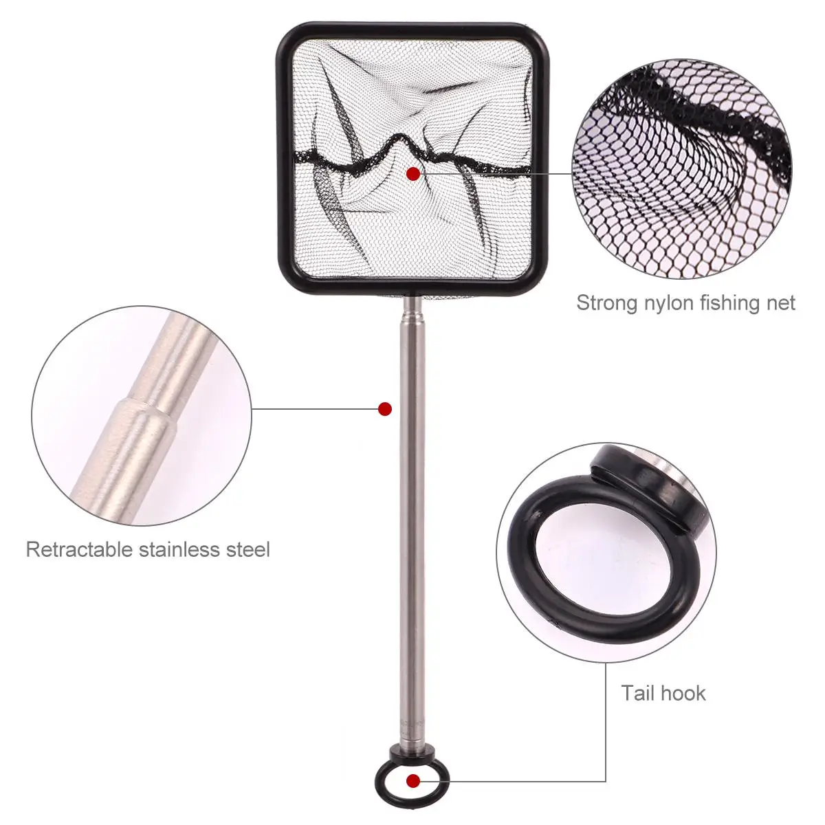Fish Tank Accessories Telescopic Stainless Steel Fishing Net with Handle Mesh Aquarium Foldable Black Child
Fish Tank Accessories Telescopic Stainless Steel Fishing Net with Handle Mesh Aquarium Foldable Black Child