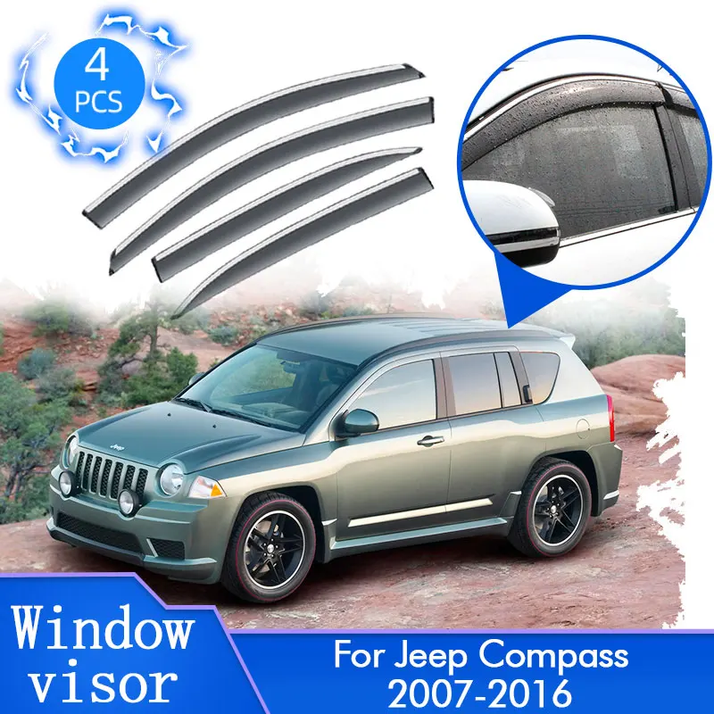 Для Jeep Compass MK49 MK1 2007 ~ 2016 автомобильные дефлекторы для боковых окон солнца дождя козырьки ветровое стекло защита от ветра тент крышка аксессуары
Для Jeep Compass MK49 MK1 2007 ~ 2016 автомобильные дефлекторы для боковых окон солнца дождя козырьки ветровое стекло защита от ветра тент крышка аксессуары