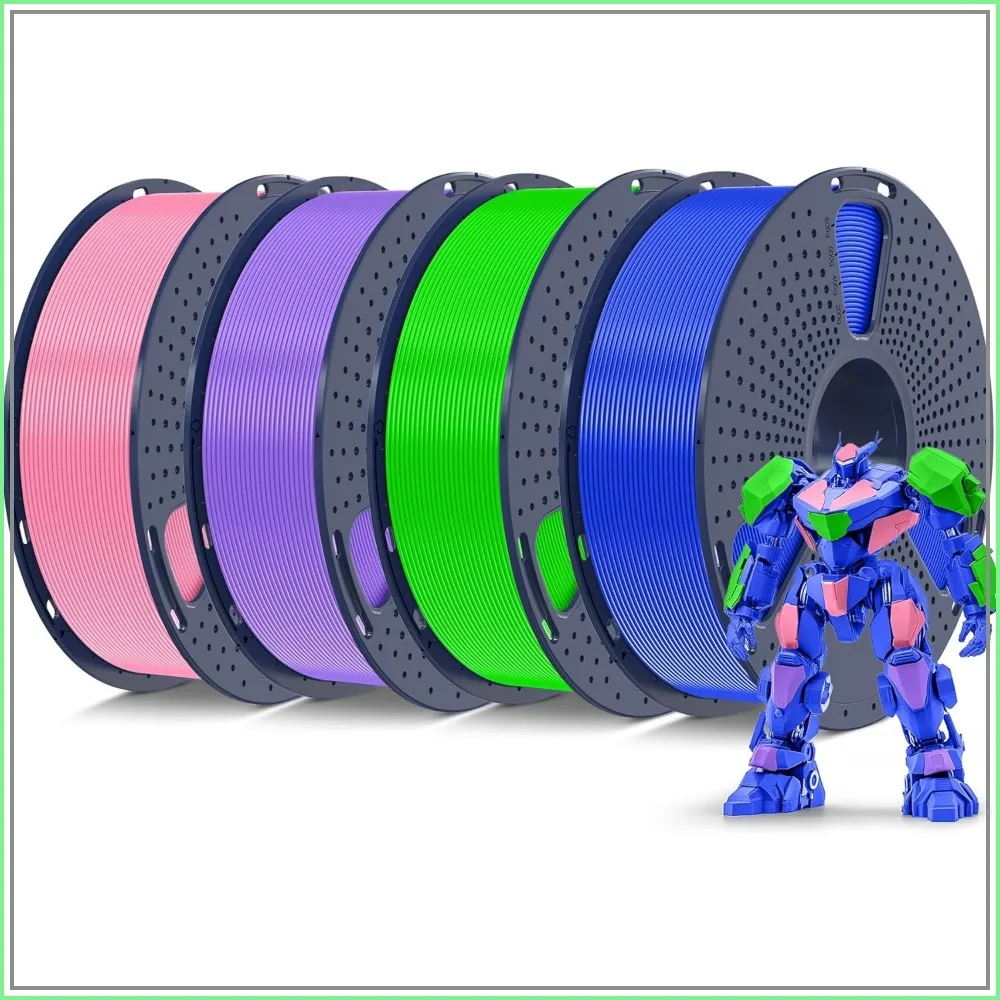 4KG PETG Filament 1.75mm Bundle, Low Stringing, Strong Layer Adhesion, Individually Vacuum Packed, 4 Spools
4KG PETG Filament 1.75mm Bundle, Low Stringing, Strong Layer Adhesion, Individually Vacuum Packed, 4 Spools
