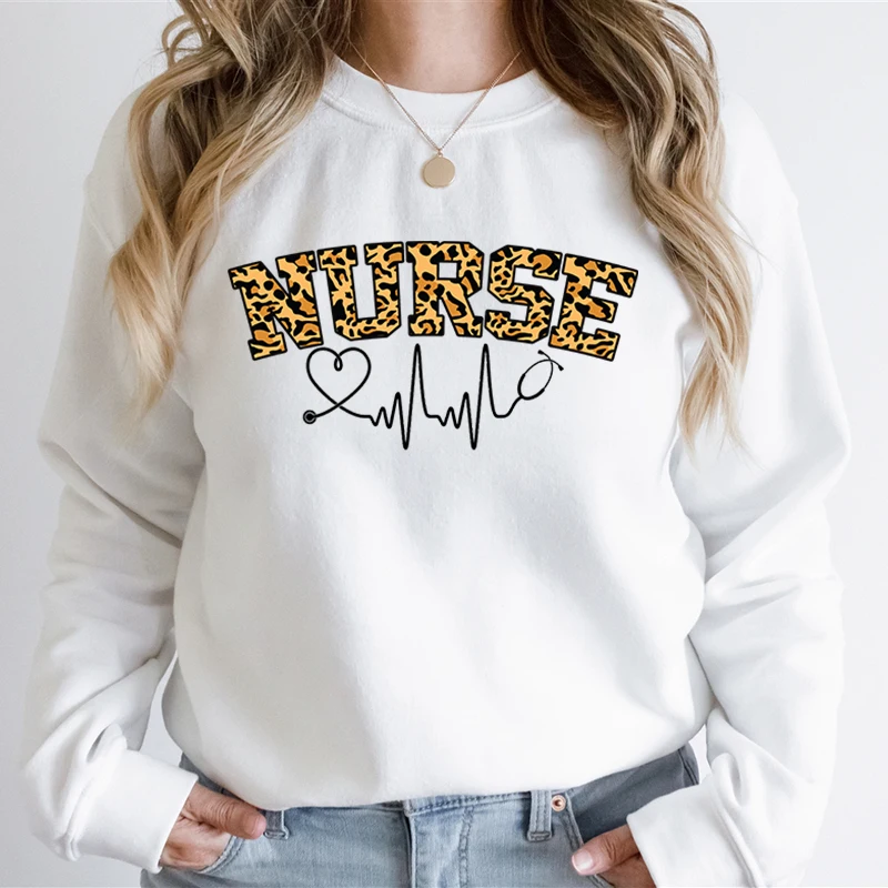 Nurse Leopard Print Women Casual Hoodies Registered Nurse Autumn Sweatshirt Leopard Lover Stethoscope Heart Graphic Sweatshirts
Nurse Leopard Print Women Casual Hoodies Registered Nurse Autumn Sweatshirt Leopard Lover Stethoscope Heart Graphic Sweatshirts