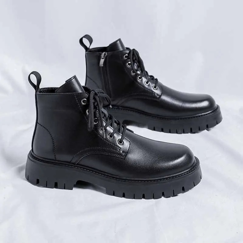 Мужские ботинки в английском стиле, черная стильная повседневная обувь, деловое офисное платье, ковбойские ботинки из натуральной кожи, мужские ботинки на платформе до щиколотки 
Мужские ботинки в английском стиле, черная стильная повседневная обувь, деловое офисное платье, ковбойские ботинки из натуральной кожи, мужские ботинки на платформе до щиколотки