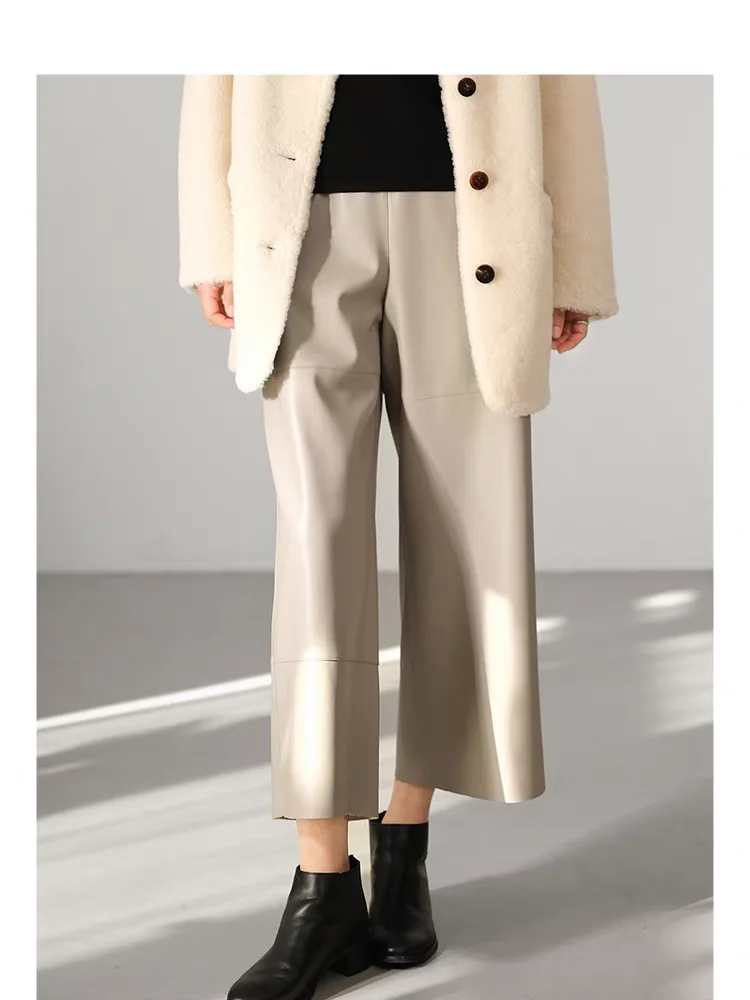 Осенне-зимние брюки из натуральной кожи с высокой талией, прямого кроя, ветрозащитные, утягивающие, маленького размера, модные, для повседневной носки
Осенне-зимние брюки из натуральной кожи с высокой талией, прямого кроя, ветрозащитные, утягивающие, маленького размера, модные, для повседневной носки