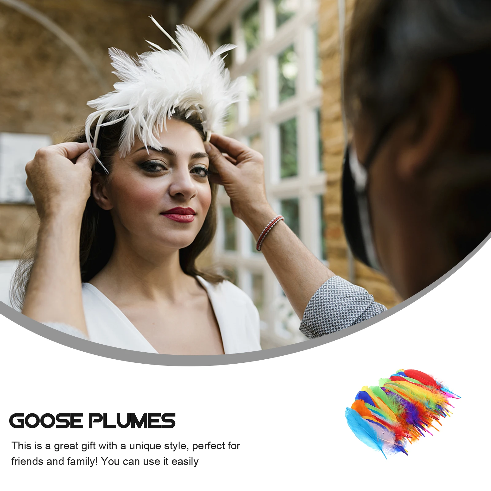 120 Pcs Big Floating Natural Goose Plumes Decorative Wedding DIY Crafts Hat Party Favor Material Props Safe Hygienic
120 Pcs Big Floating Natural Goose Plumes Decorative Wedding DIY Crafts Hat Party Favor Material Props Safe Hygienic