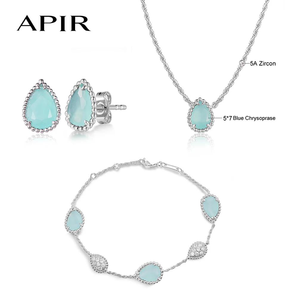 APIR Customized Earring Bracelet Necklace Set 18K White Gold Plated Gift to Girlfriend Wedding Luxury Brand Jewelry Sets
APIR Customized Earring Bracelet Necklace Set 18K White Gold Plated Gift to Girlfriend Wedding Luxury Brand Jewelry Sets