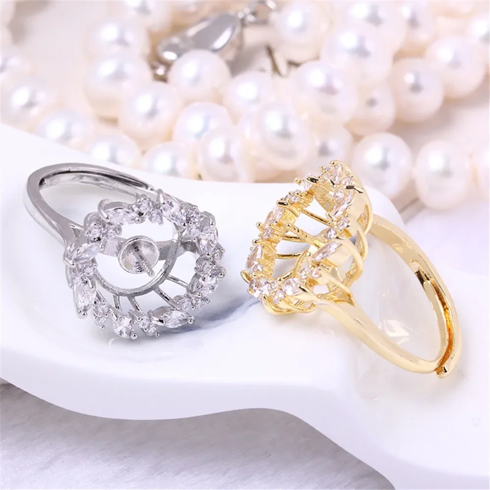 19 Style Pearl Ring Empty Set Domestic 14K Gold Opening Ring Simple Fashion Ring Set Zircon Temperament Handmade DIY Accessories
19 Style Pearl Ring Empty Set Domestic 14K Gold Opening Ring Simple Fashion Ring Set Zircon Temperament Handmade DIY Accessories