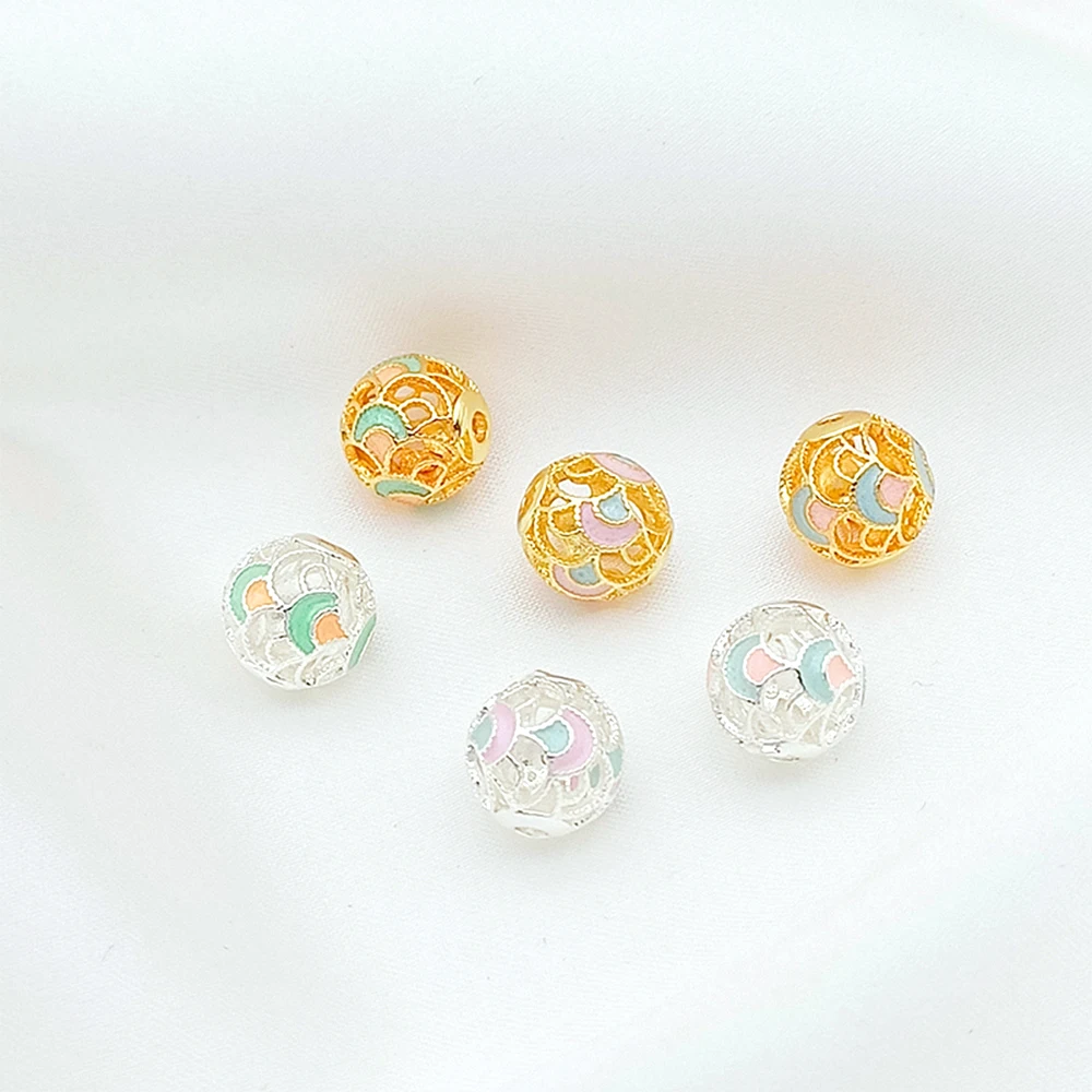 3 Pieces 18K Gold-plated Drip Oil Hollow Fish Pattern Fan with Spherical Partition Beads DIY Jewelry Making Accessory Materials
3 Pieces 18K Gold-plated Drip Oil Hollow Fish Pattern Fan with Spherical Partition Beads DIY Jewelry Making Accessory Materials