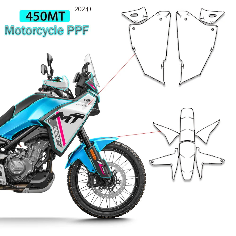 PPF For CFMOTO 450MT CF 450 MT TPU Paint Protective Film Motorcycle Accessories Bodykit Protection stickers on Handguard Tank24
PPF For CFMOTO 450MT CF 450 MT TPU Paint Protective Film Motorcycle Accessories Bodykit Protection stickers on Handguard Tank24