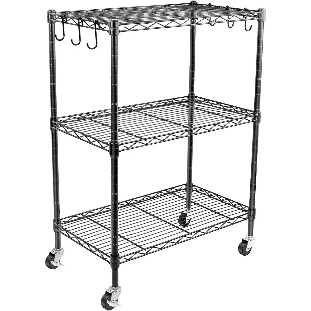 Storage Shelves Home Metal Wire 3-Tier Movable Organizer Adjustable With Wheels Easy Install Office Garage Kitchen Space
Storage Shelves Home Metal Wire 3-Tier Movable Organizer Adjustable With Wheels Easy Install Office Garage Kitchen Space