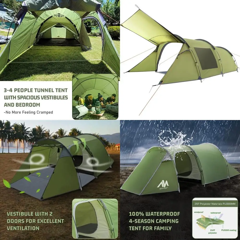 Waterproof 3-4 Person Camping Tent with Porch for Outdoor Adventures
Waterproof 3-4 Person Camping Tent with Porch for Outdoor Adventures