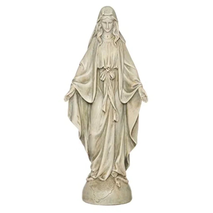 Garden religious statue for outdoor use, cast stone material, gray color, weather-resistant finish and serene facial expression
Garden religious statue for outdoor use, cast stone material, gray color, weather-resistant finish and serene facial expression
