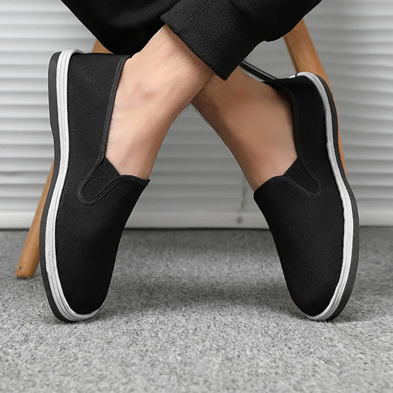 Mens Shoes Casual Canvas Spring Summer Slip-on Unisex Man Fashion Sneakers Flats Breathable Light Black
Mens Shoes Casual Canvas Spring Summer Slip-on Unisex Man Fashion Sneakers Flats Breathable Light Black