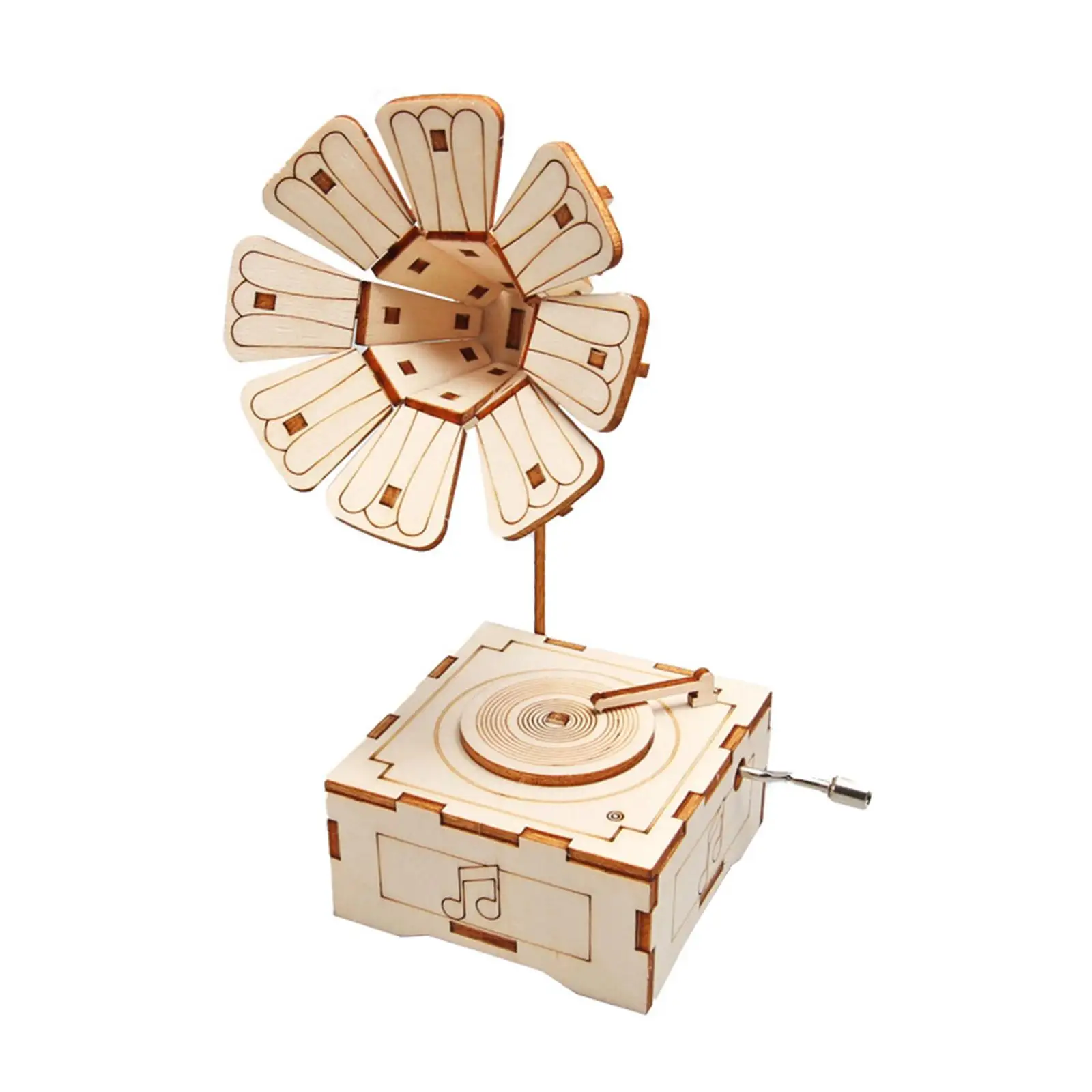 Phonograph Assembling Model Gramophone Toys Craft Funny Engraved Music Box for Desk Decoration Family Build DIY Hand Cranking
Phonograph Assembling Model Gramophone Toys Craft Funny Engraved Music Box for Desk Decoration Family Build DIY Hand Cranking