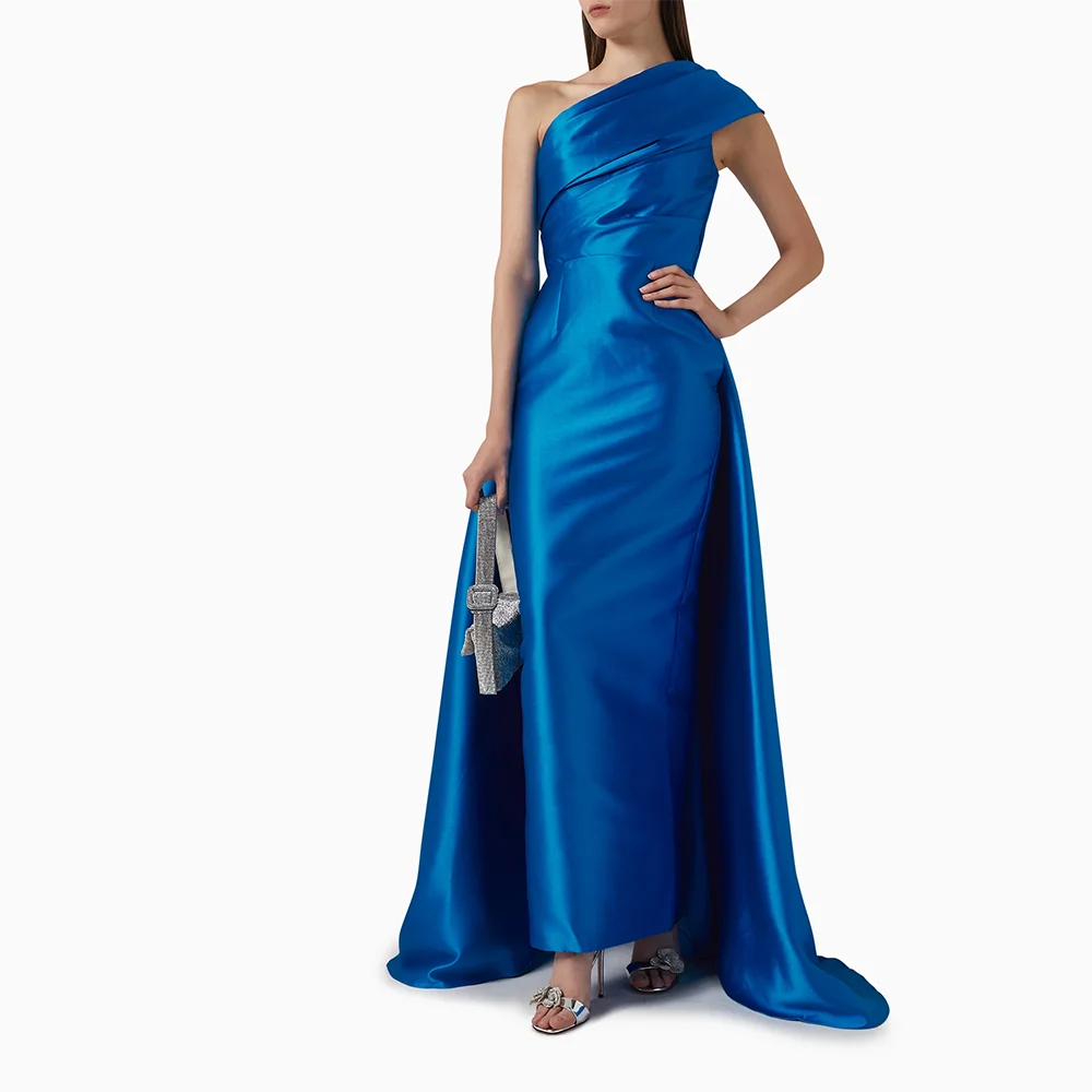 Elegant Evening Dress One Shoulder Sleeveless Evening Gowns Satin Straight Floor Length Formal Prom Dresses Customized 2025
Elegant Evening Dress One Shoulder Sleeveless Evening Gowns Satin Straight Floor Length Formal Prom Dresses Customized 2025