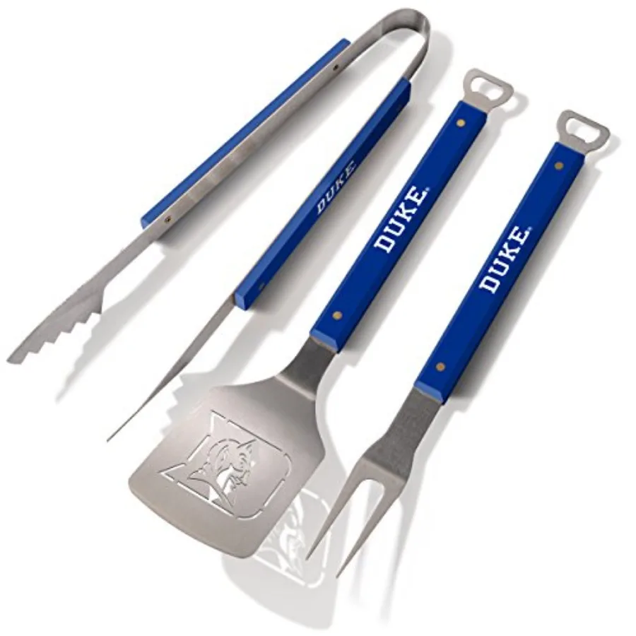 NCAA Spirit Series 3pc BBQ Set for outdoor grilling, stainless steel, red/white/blue, rust-resistant and ergonomic
NCAA Spirit Series 3pc BBQ Set for outdoor grilling, stainless steel, red/white/blue, rust-resistant and ergonomic