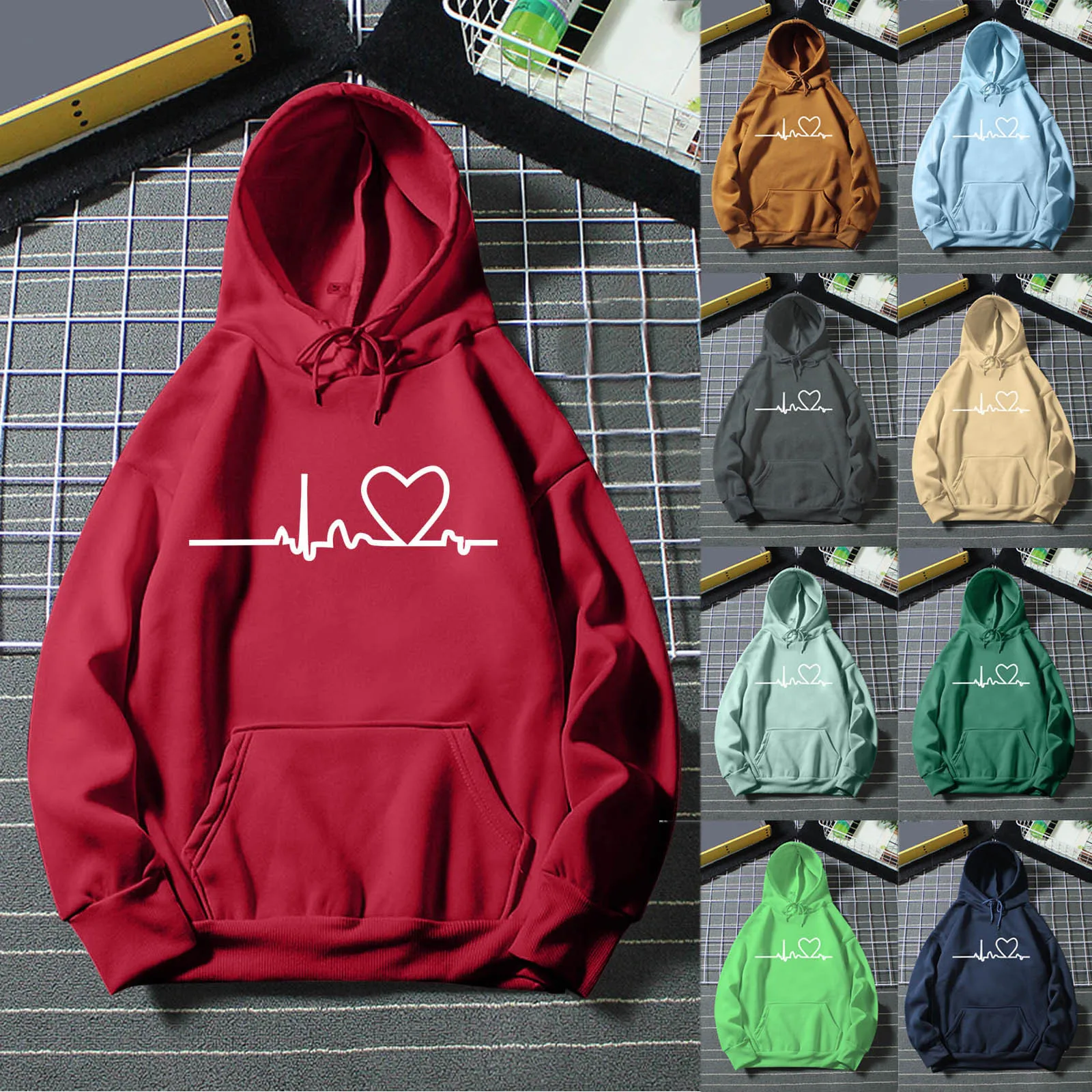 Women Casual Solid Color Hooded Sweatshirt Printed Hooded Sweater With Pockets Sudaderas Hoodies Hoodies For Women
Women Casual Solid Color Hooded Sweatshirt Printed Hooded Sweater With Pockets Sudaderas Hoodies Hoodies For Women