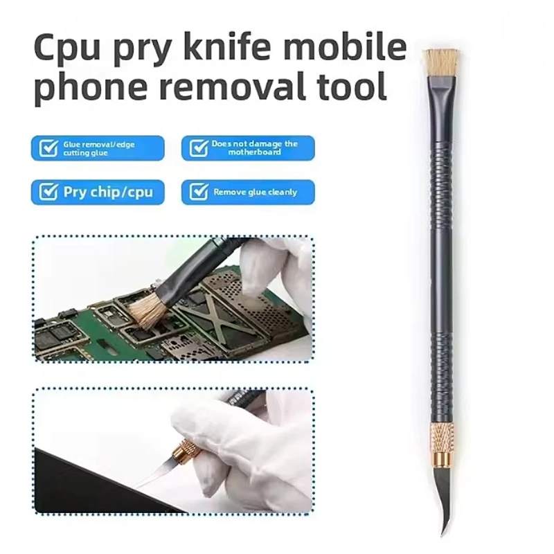 Стальная щетка, нож для удаления клея для материнской платы мобильного телефона, процессор, IC Pad, инструмент для очистки чипа
Стальная щетка, нож для удаления клея для материнской платы мобильного телефона, процессор, IC Pad, инструмент для очистки чипа