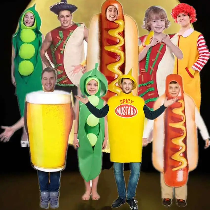Performance Costume Hot Dog Carnival Halloween Masquerade Stage Costume Fried Egg Mexican Roll Costume Beer Bean Curd
Performance Costume Hot Dog Carnival Halloween Masquerade Stage Costume Fried Egg Mexican Roll Costume Beer Bean Curd