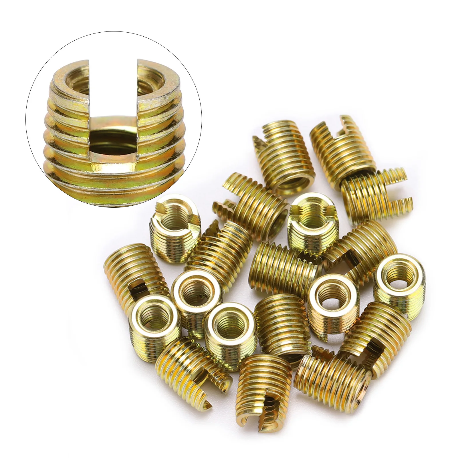C2 10Pcs Carbon Steel Self tapping Thread Insert Accessories(Inner M6*1.0 Outer M9*1.0) Grooved carbon steel self-tapping screw
C2 10Pcs Carbon Steel Self tapping Thread Insert Accessories(Inner M6*1.0 Outer M9*1.0) Grooved carbon steel self-tapping screw