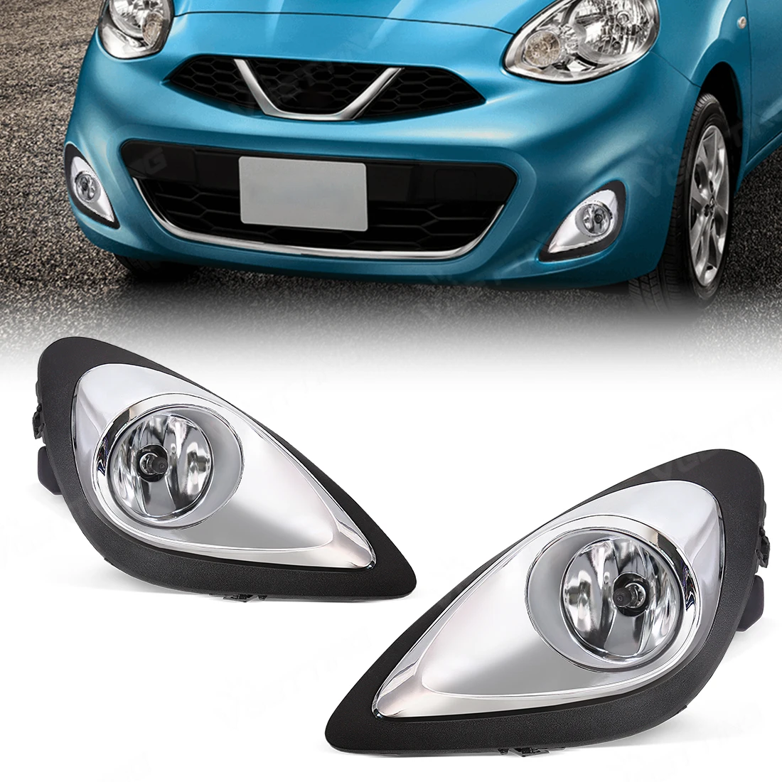 Car Halogen Front Bumper Fog Lamp For Nissan March Micra 2013 2014 2015 2016 Hatchback Headlight Chrome Cover Wiring Switch Set
Car Halogen Front Bumper Fog Lamp For Nissan March Micra 2013 2014 2015 2016 Hatchback Headlight Chrome Cover Wiring Switch Set