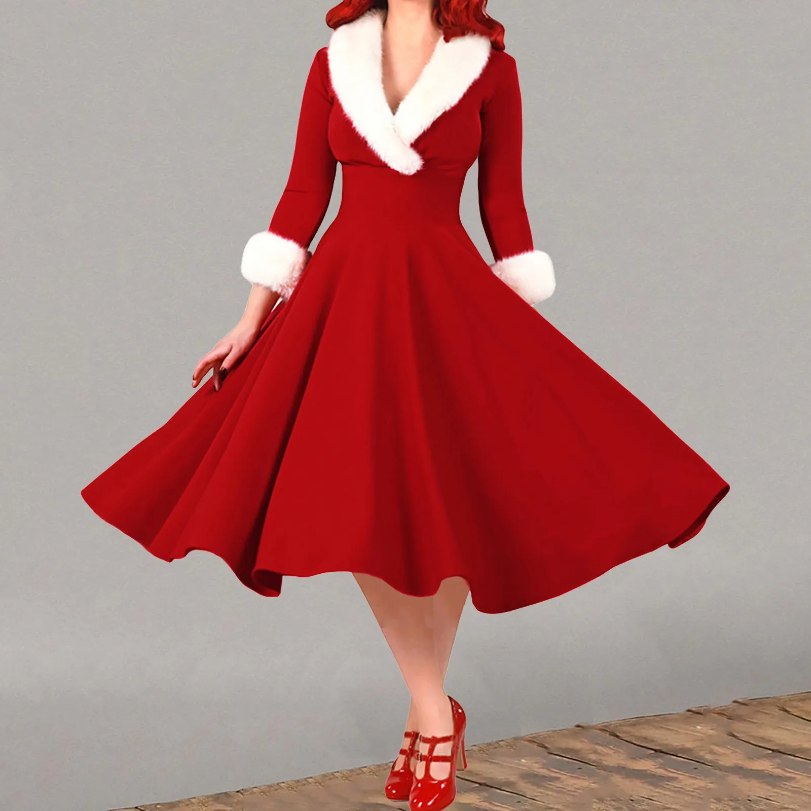 Womens Mrs Santa Claus Costume Plus Size Santa Velvet Long Sleeve Dress With Belts Female Cosplay Suit Christmas Fancy Dresses
Womens Mrs Santa Claus Costume Plus Size Santa Velvet Long Sleeve Dress With Belts Female Cosplay Suit Christmas Fancy Dresses