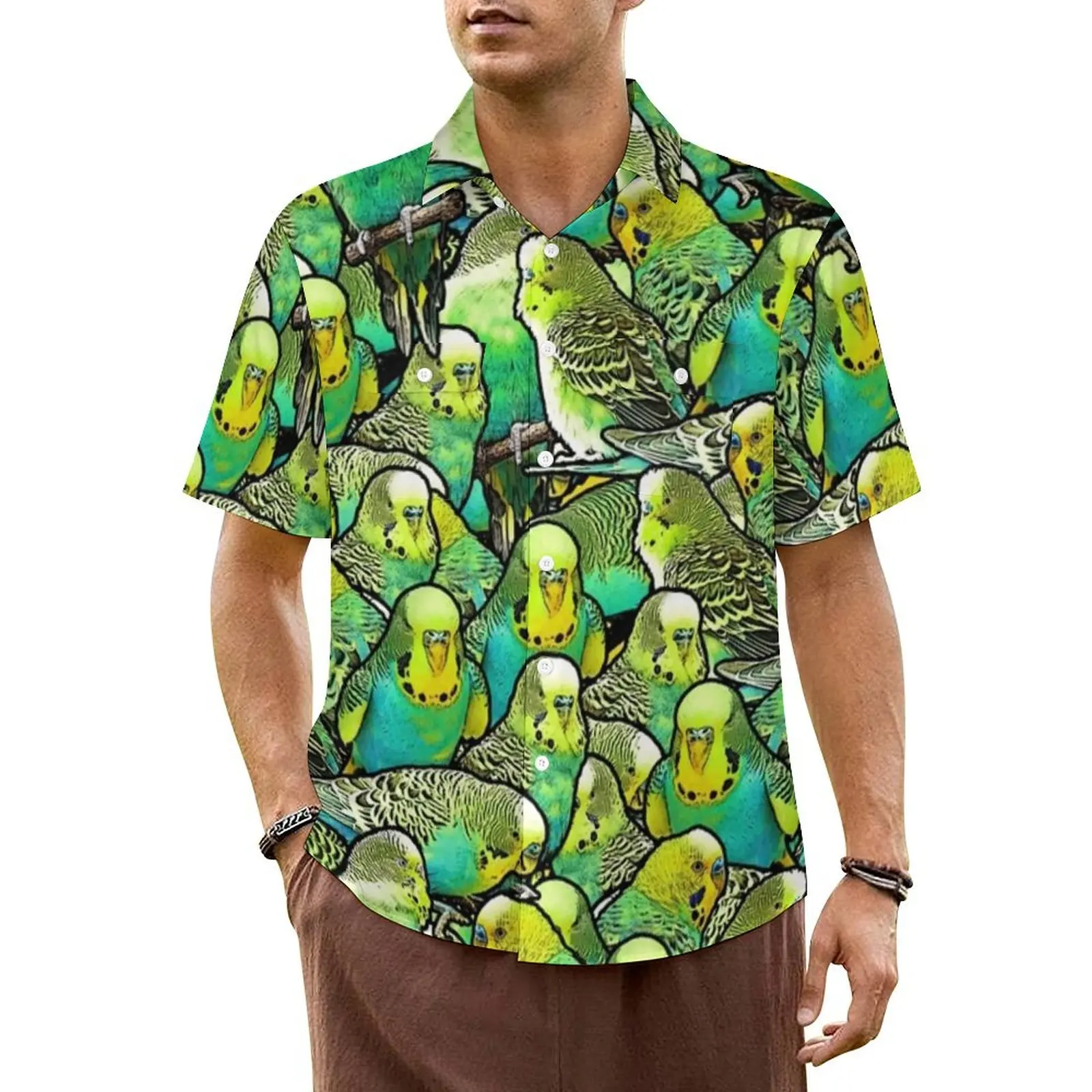 Cool Parrot Beach Shirt Funny Animal Print Hawaiian Casual Shirts Men Novelty Blouses Short-Sleeve Comfortable Graphic Tops
Cool Parrot Beach Shirt Funny Animal Print Hawaiian Casual Shirts Men Novelty Blouses Short-Sleeve Comfortable Graphic Tops