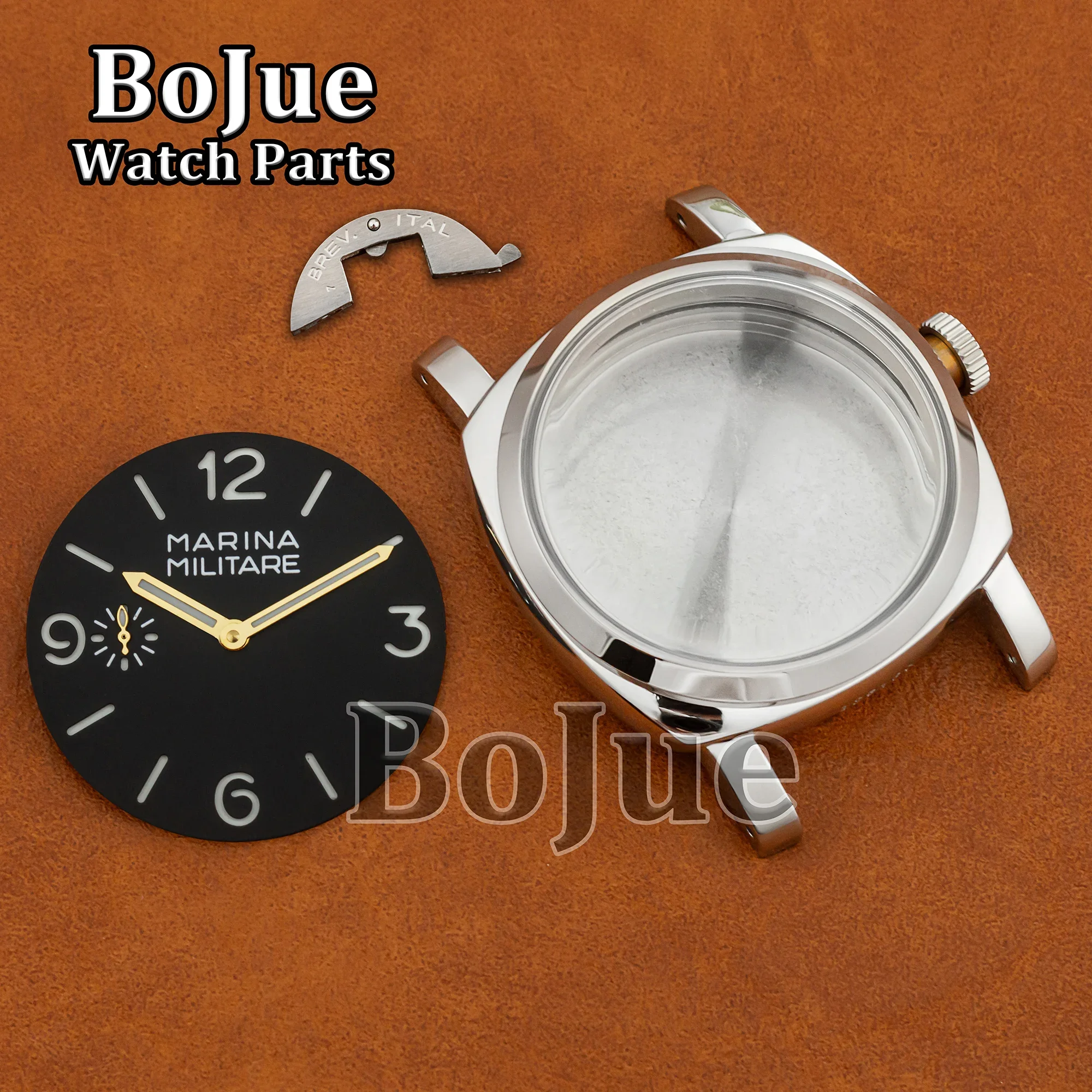 47MM Stainless Steel Watch Case PAM 6152 Luminous Dial Hands ETA6497/6498 ST3600 Movement Men Manual Mechanical Men Watch Parts
47MM Stainless Steel Watch Case PAM 6152 Luminous Dial Hands ETA6497/6498 ST3600 Movement Men Manual Mechanical Men Watch Parts