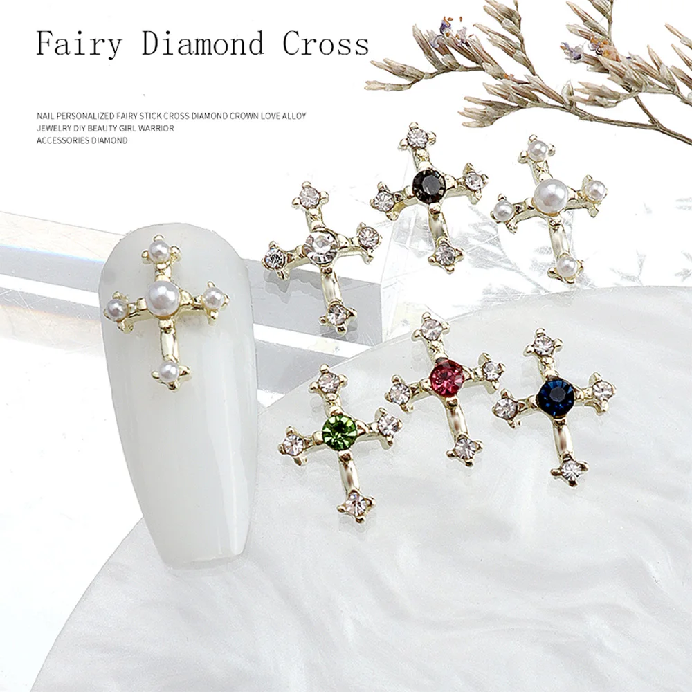 10Pcs Glitter Gems Cross Nail Art Charms 3D Alloy Cross Inlaid Pink Crystals Pearl Nail Rhinestones Luxury DIY Nail Accessories
10Pcs Glitter Gems Cross Nail Art Charms 3D Alloy Cross Inlaid Pink Crystals Pearl Nail Rhinestones Luxury DIY Nail Accessories