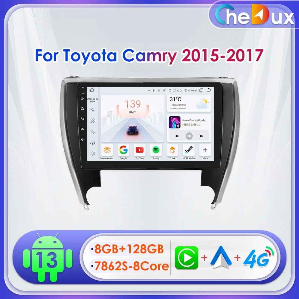 Автомагнитола Chedux 10,1 дюйма для Toyota Camry 2015-2017, версия для Северной Америки, мультимедийный плеер для автомобиля Android, стерео, GPS, DSP
Автомагнитола Chedux 10,1 дюйма для Toyota Camry 2015-2017, версия для Северной Америки, мультимедийный плеер для автомобиля Android, стерео, GPS, DSP
