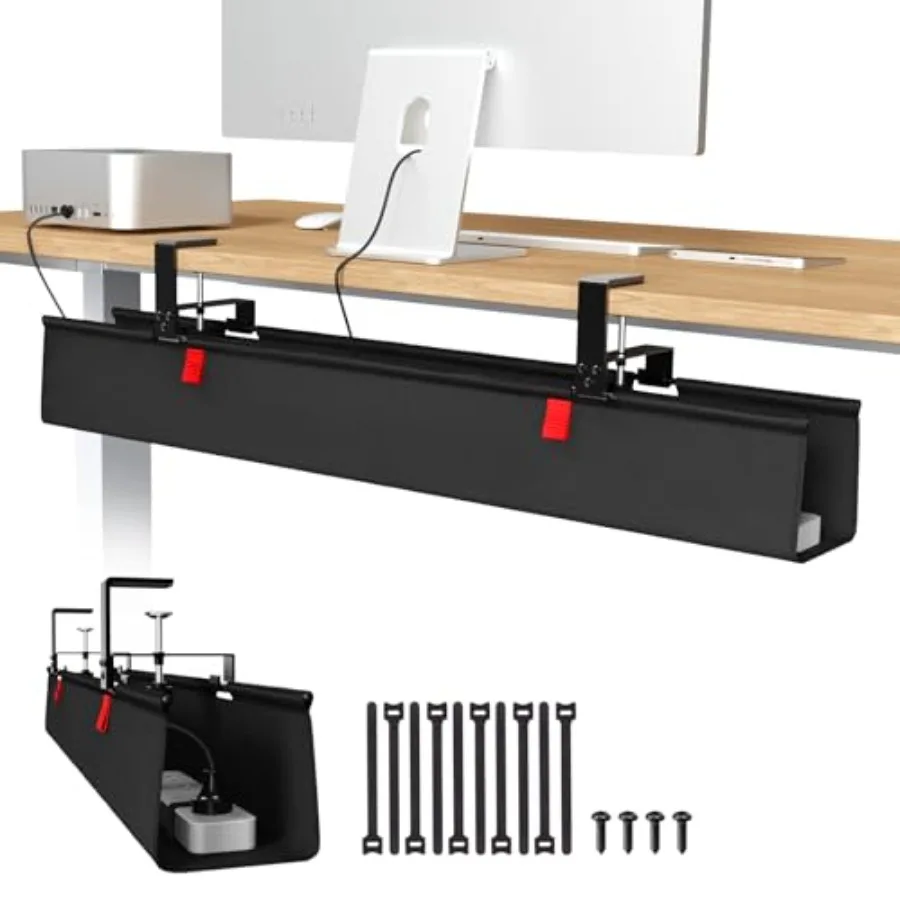 No Drill Under Desk Cable Management Tray 36 Cord Organizer for Table Clamp/Screw Mount Desk Cable Management Premium Fabric Ca
No Drill Under Desk Cable Management Tray 36 Cord Organizer for Table Clamp/Screw Mount Desk Cable Management Premium Fabric Ca