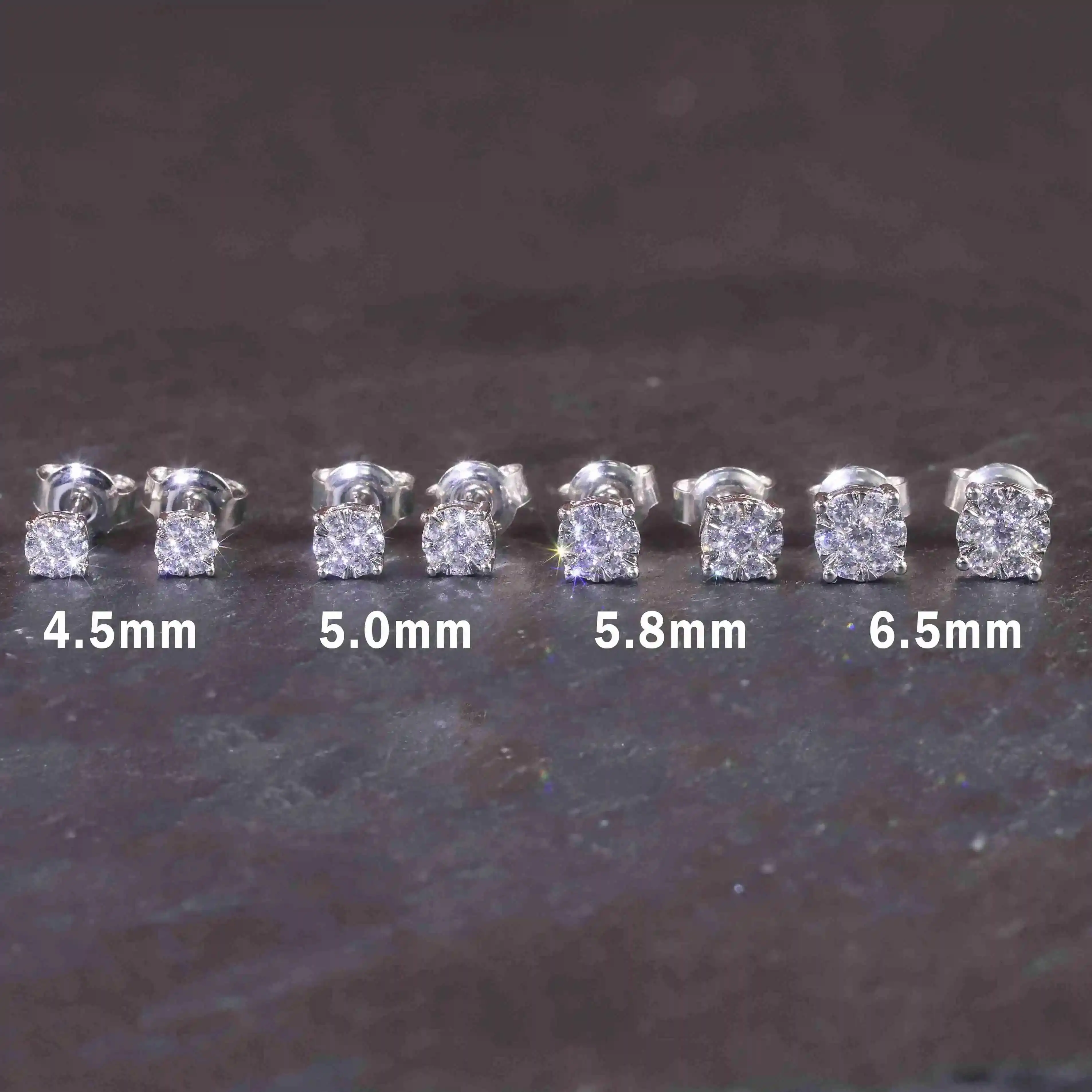 Cluster Setting Design Inspired Pure Solid Gold 14K 750 375 White Gold H SI Natural Real Diamond Stud Earrings
Cluster Setting Design Inspired Pure Solid Gold 14K 750 375 White Gold H SI Natural Real Diamond Stud Earrings