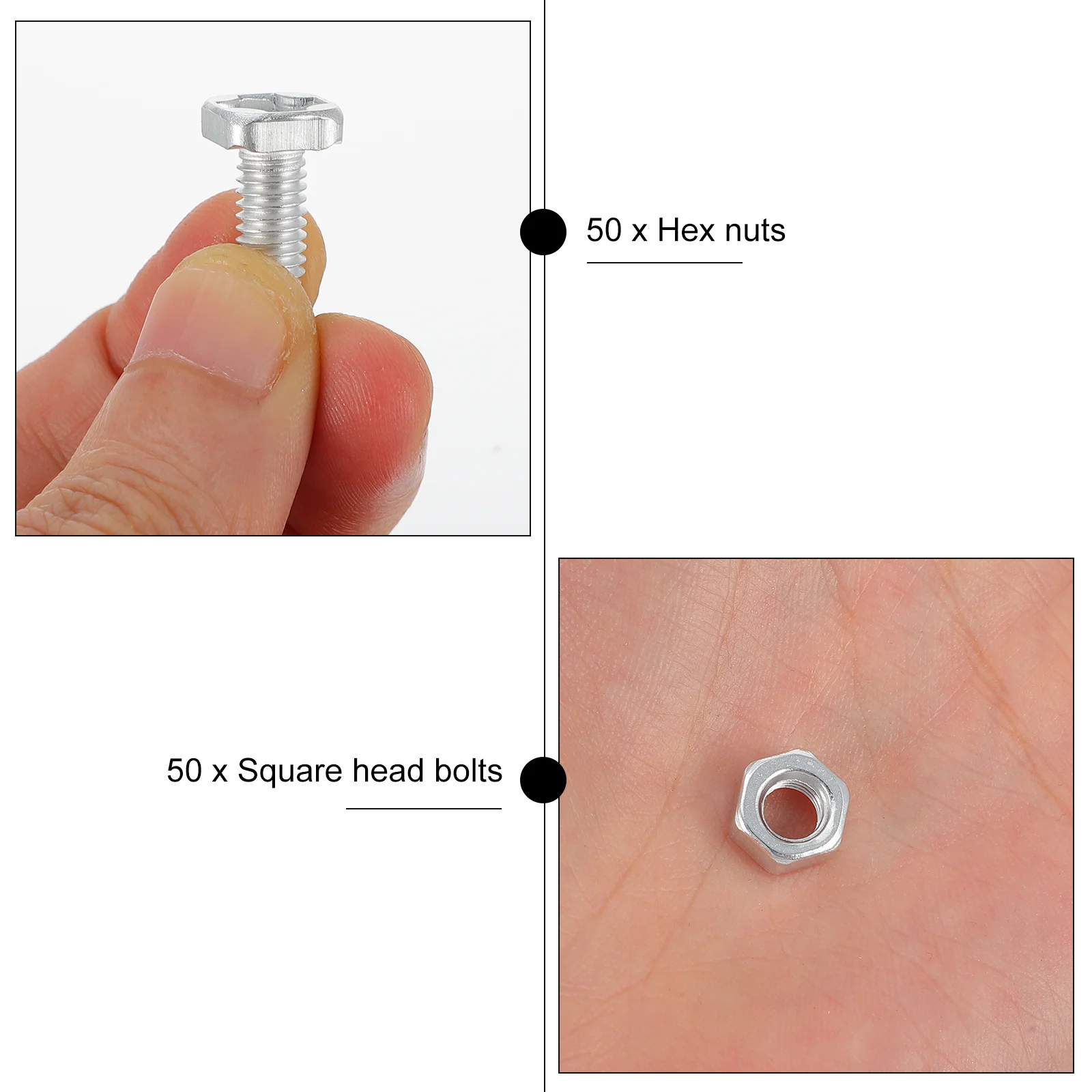 50 set Nuts Bolts Set Aluminum Square Head Greenhouse Repair Kit Multipurpose Clamping Fasteners For Garden Shelves Storm
50 set Nuts Bolts Set Aluminum Square Head Greenhouse Repair Kit Multipurpose Clamping Fasteners For Garden Shelves Storm