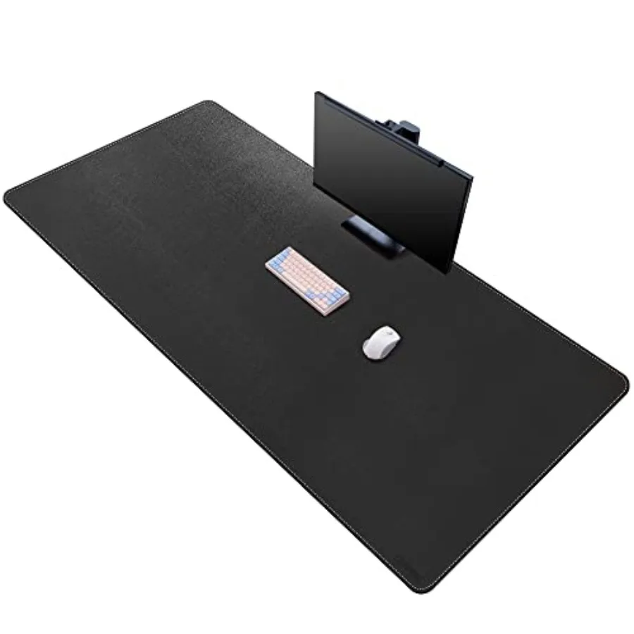 Extra Large Black PU Leather Desk Mat 63 x 31.4 for Office and Home Waterproof Non-Slip Mouse Pad Protector with Extended Surfa
Extra Large Black PU Leather Desk Mat 63 x 31.4 for Office and Home Waterproof Non-Slip Mouse Pad Protector with Extended Surfa
