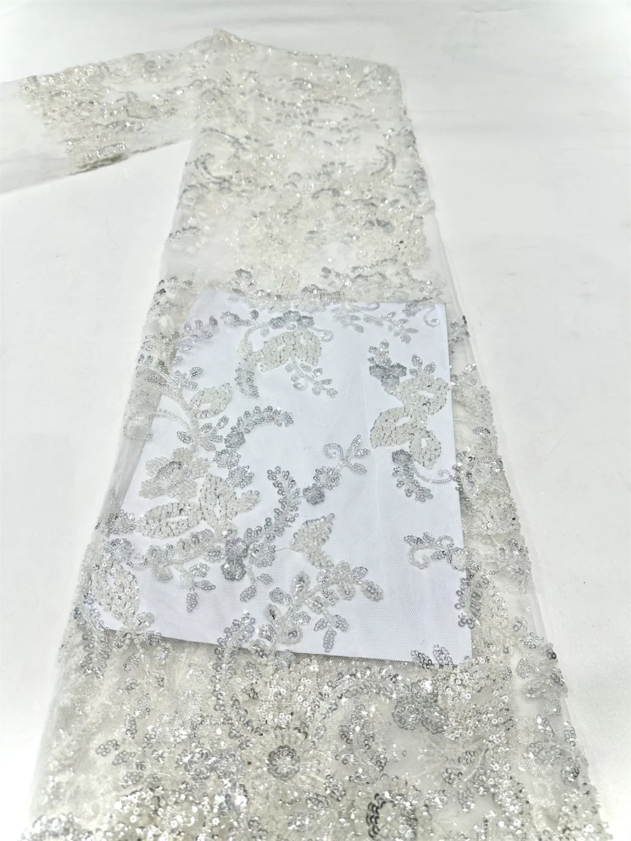 2024 Fashion Elegant French Embroidered Beaded Tulle Lace Fabric African Nigerian Sequence Fabric for Wedding Dresses
2024 Fashion Elegant French Embroidered Beaded Tulle Lace Fabric African Nigerian Sequence Fabric for Wedding Dresses