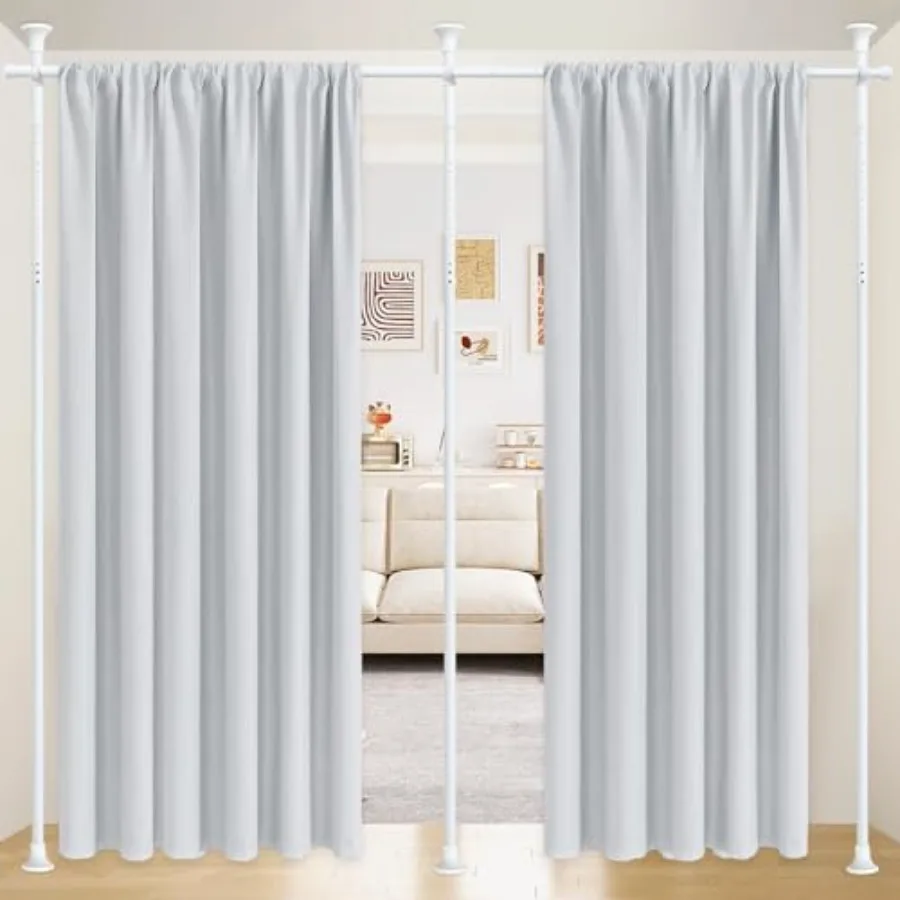 Room Divider Curtain Rod No Drilling Rod 48-120inch H 28-144inch(W) Adjustable Partition Hanging Room Dividers Room Partitions
Room Divider Curtain Rod No Drilling Rod 48-120inch H 28-144inch(W) Adjustable Partition Hanging Room Dividers Room Partitions