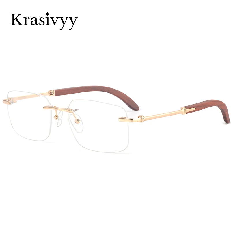 Krasivyy Rimless Wooden Glasses Frame Men Titanium Square Ultralight Eyeglasses Frame Brand Quality Optical Prescription Eyewear
Krasivyy Rimless Wooden Glasses Frame Men Titanium Square Ultralight Eyeglasses Frame Brand Quality Optical Prescription Eyewear